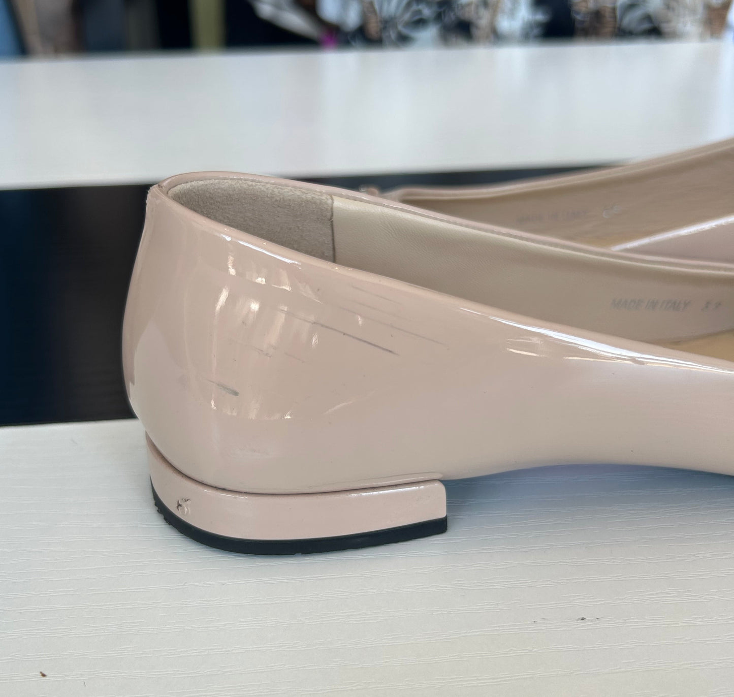 PRADA Patent Nude Flats - Size 39