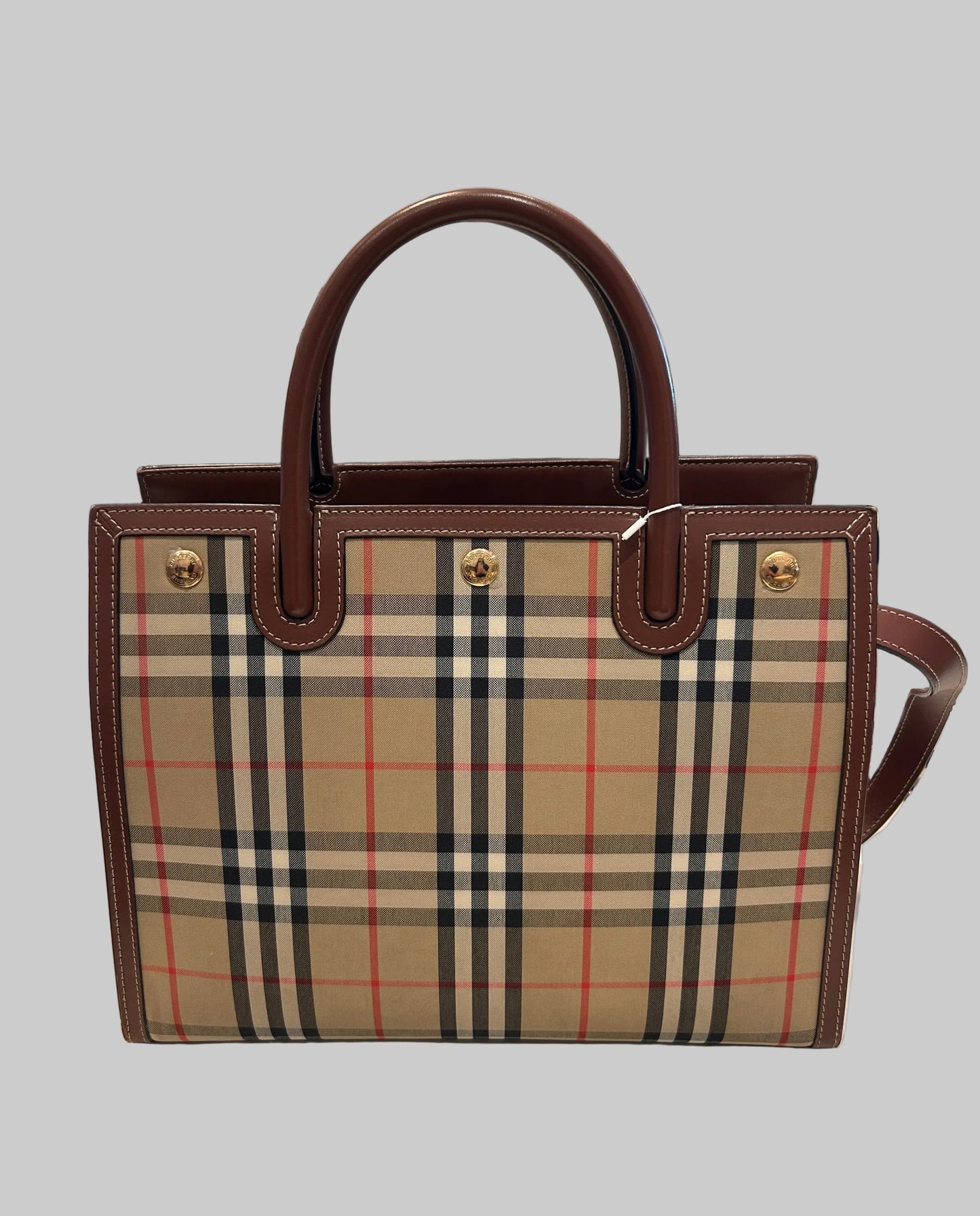 BURBERRY House Check Top Handle Bag