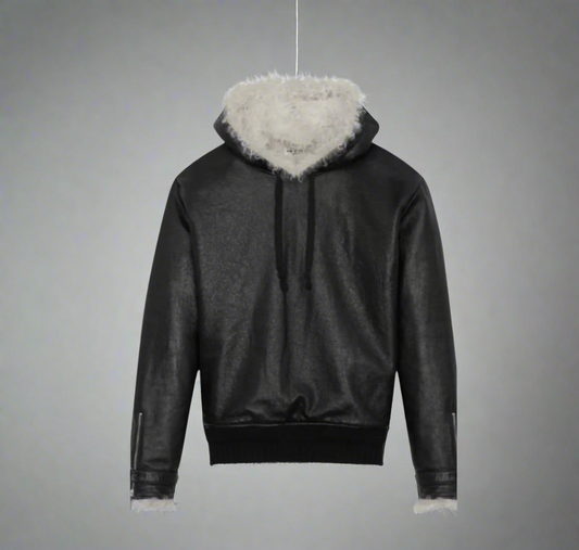 SAINT LAURENT F/W 17 Shearling Lined Hoodie