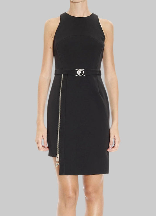 VERSACE Black Belted Dress - Size s