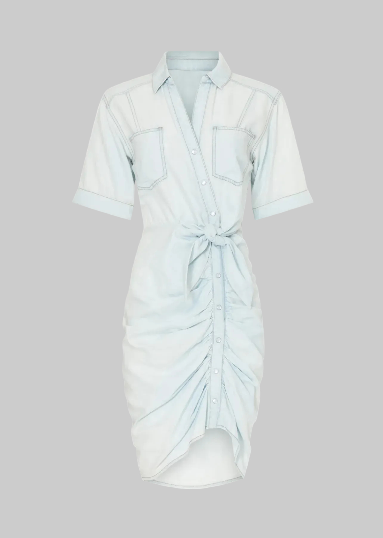 VERONICA BEARD Tie Front Denim Dress - Size 0