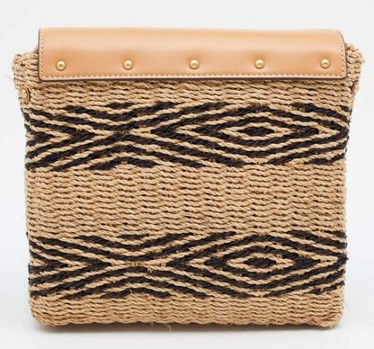 TORY BURCH Straw Miller Crossbody Bag