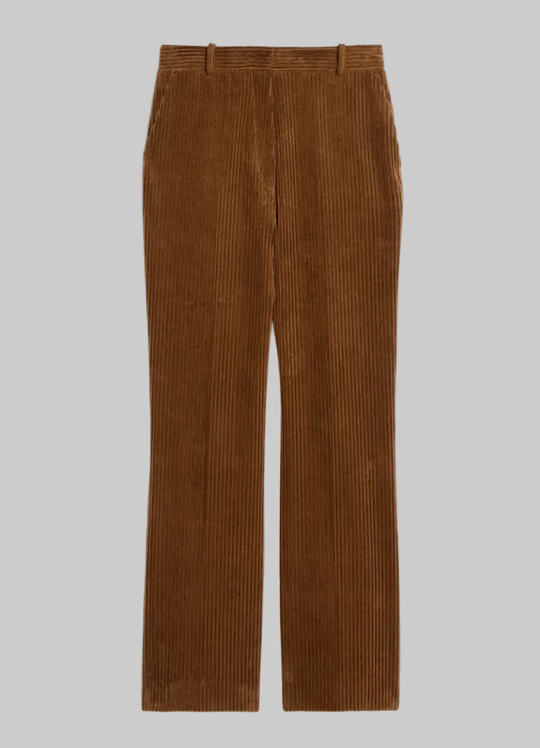 SANDRO Brown Straight Cut Cord Pants - Size S