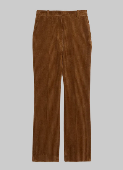 SANDRO Brown Straight Cut Cord Pants - Size S