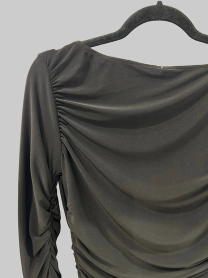 NEW* NORMA KAMALI Black Ruched Dress - Size M