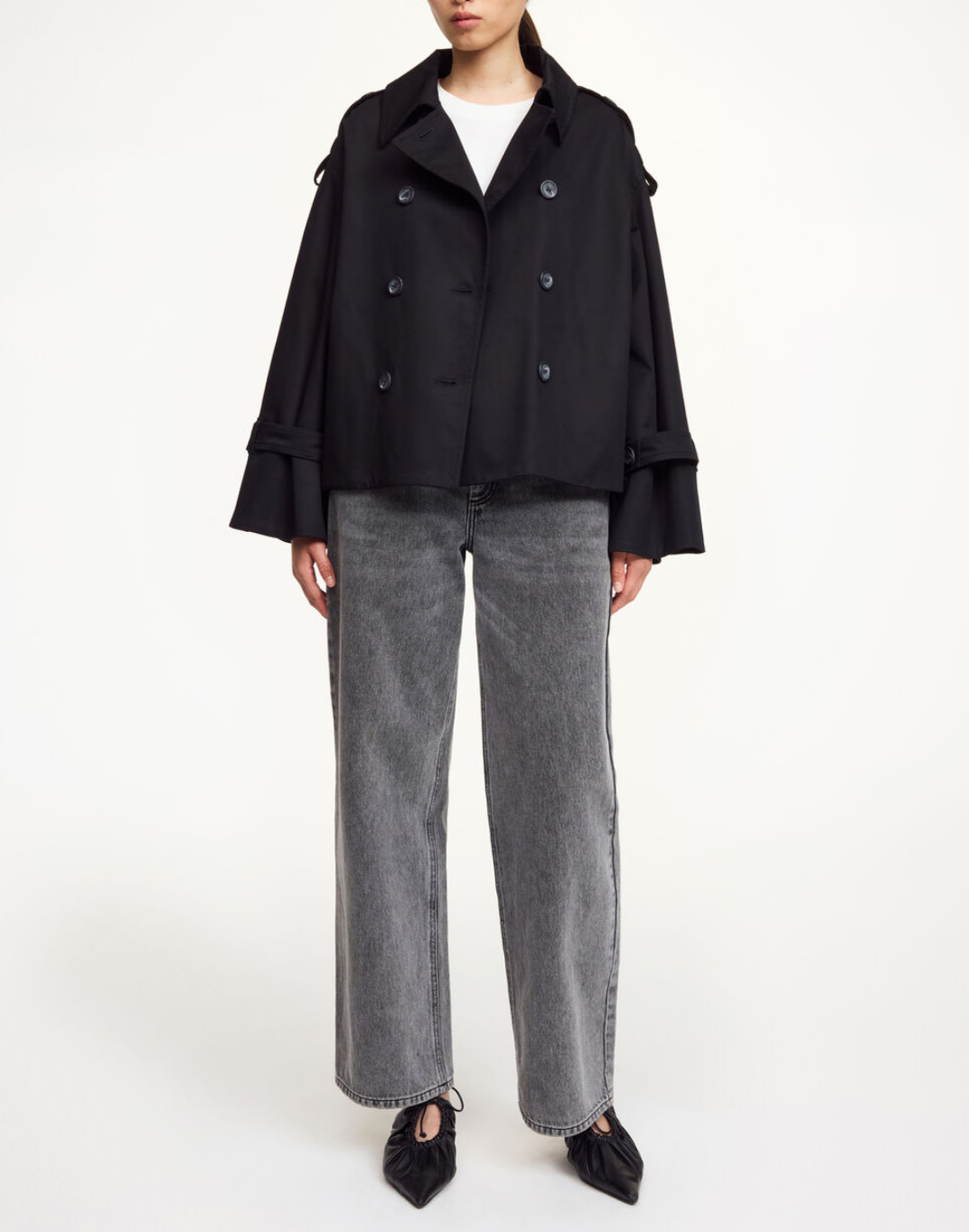 NEW* MALENE BIRGER Alisandra Trench Black - Size 38