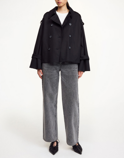 NEW* MALENE BIRGER Alisandra Trench Black - Size 38