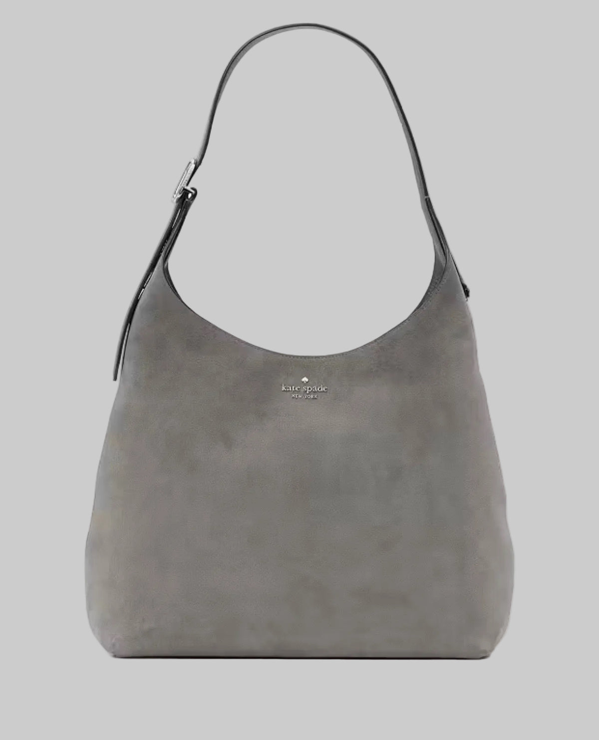 NEW* KATE SPADE Grey Suede Shoulder Bag