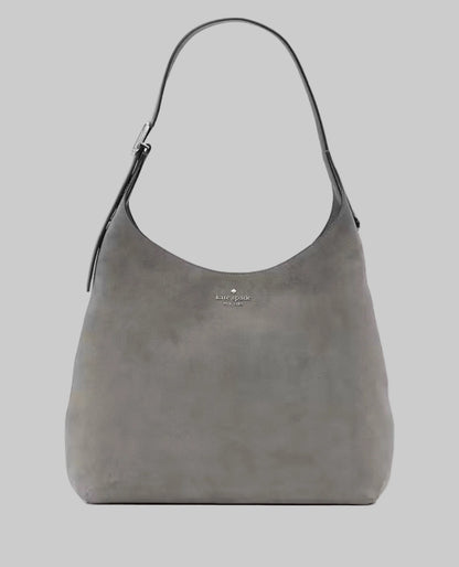 NEW* KATE SPADE Grey Suede Shoulder Bag