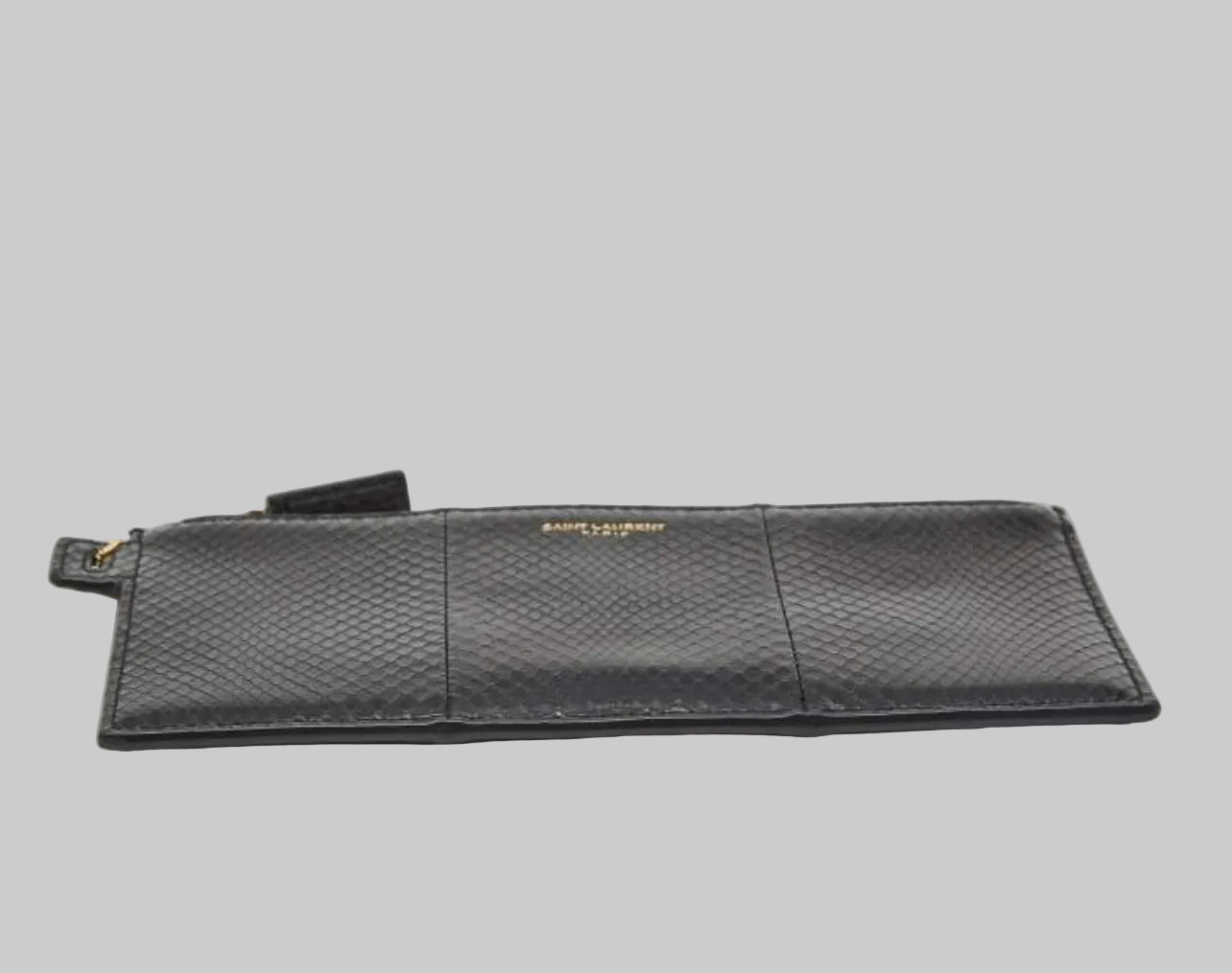 SAINT LAURENT Ayers Watersnake Leather Chain Pouch
