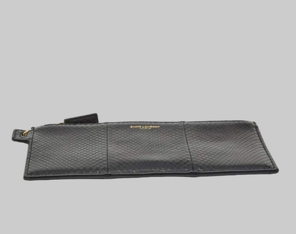 SAINT LAURENT Ayers Watersnake Leather Chain Pouch