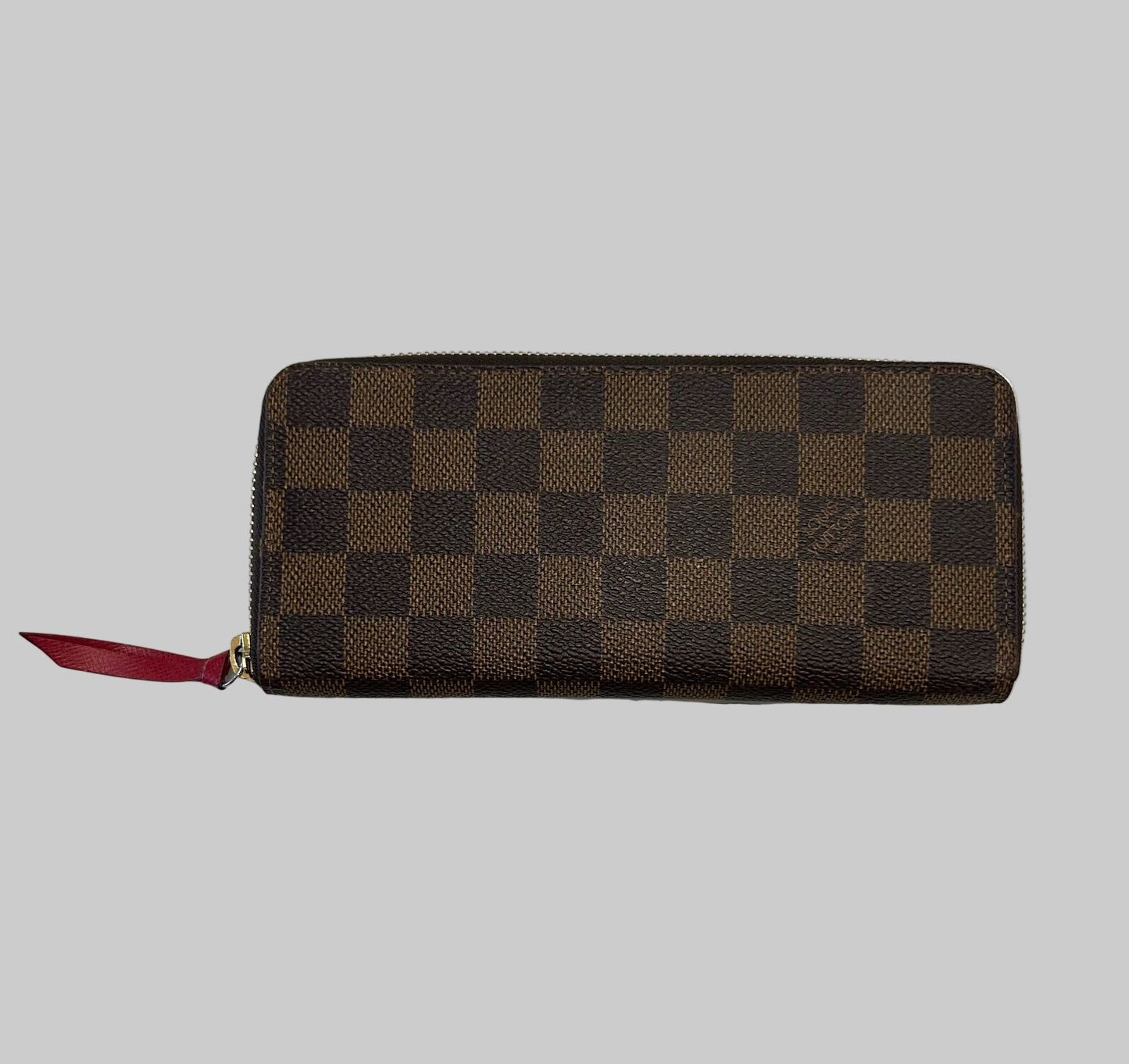 LOUIS VUITTON Clémence Wallet In Damier Ébène Canvas
