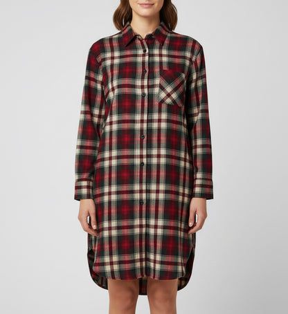 MAJE Long Plaid Button Up - Size 1