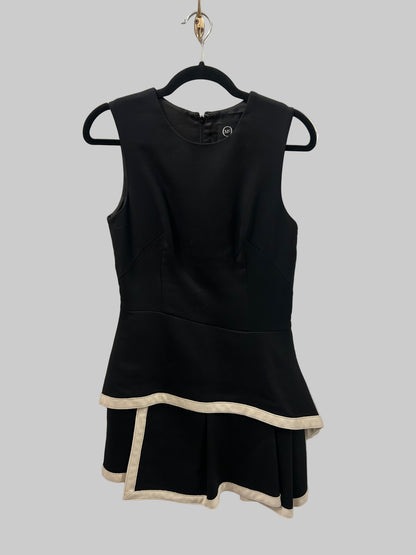 ALEXANDER MCQUEEN Wool Dress With Cream Trim - Size S