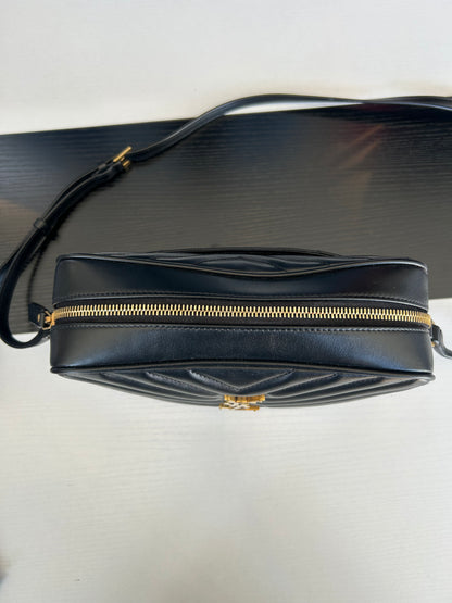 SAINT LAURENT Medium Lou Chevron Leather Camera Bag