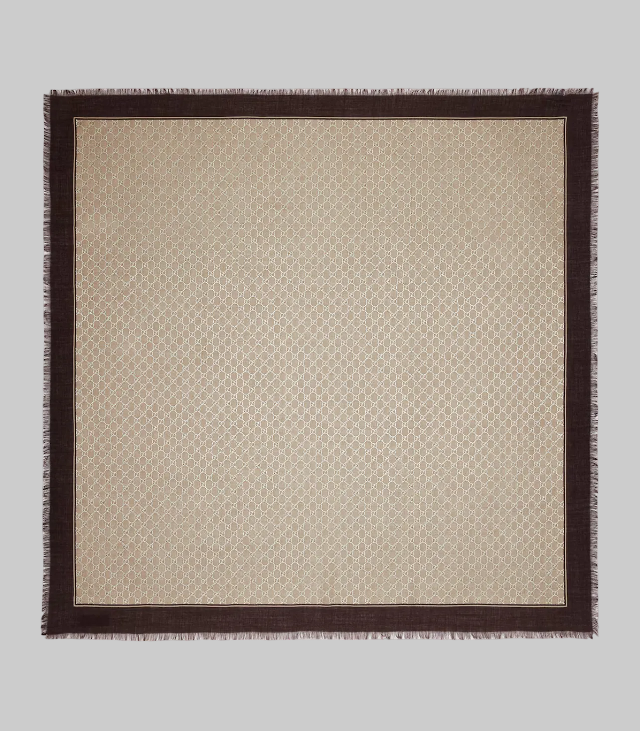 GUCCI Laminated GG Wool Shawl