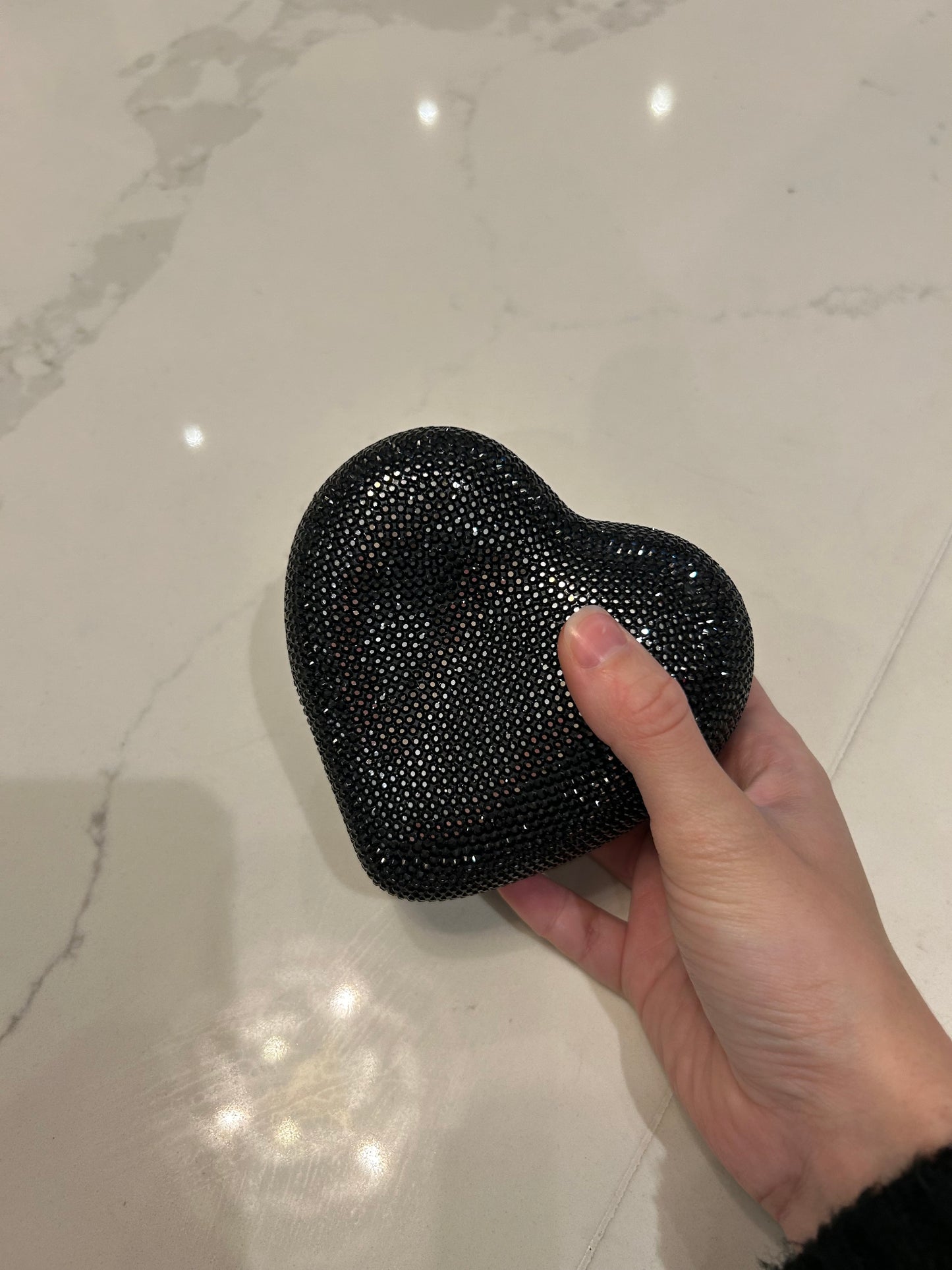 JUDITH LEIBER Rhinestone Heart Chain Bag