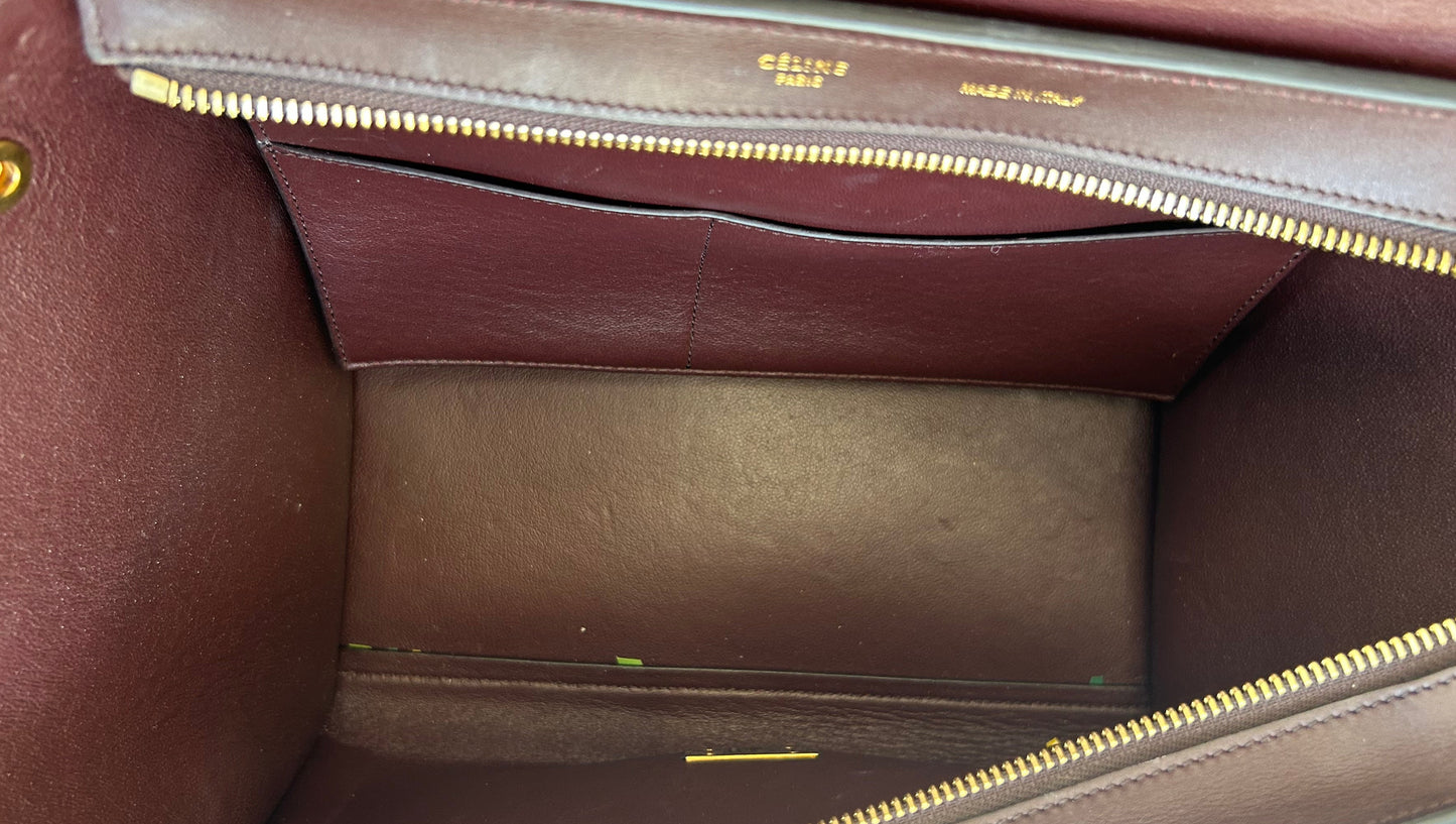 CÉLINE Trapeze Top Handle Bag With Strap