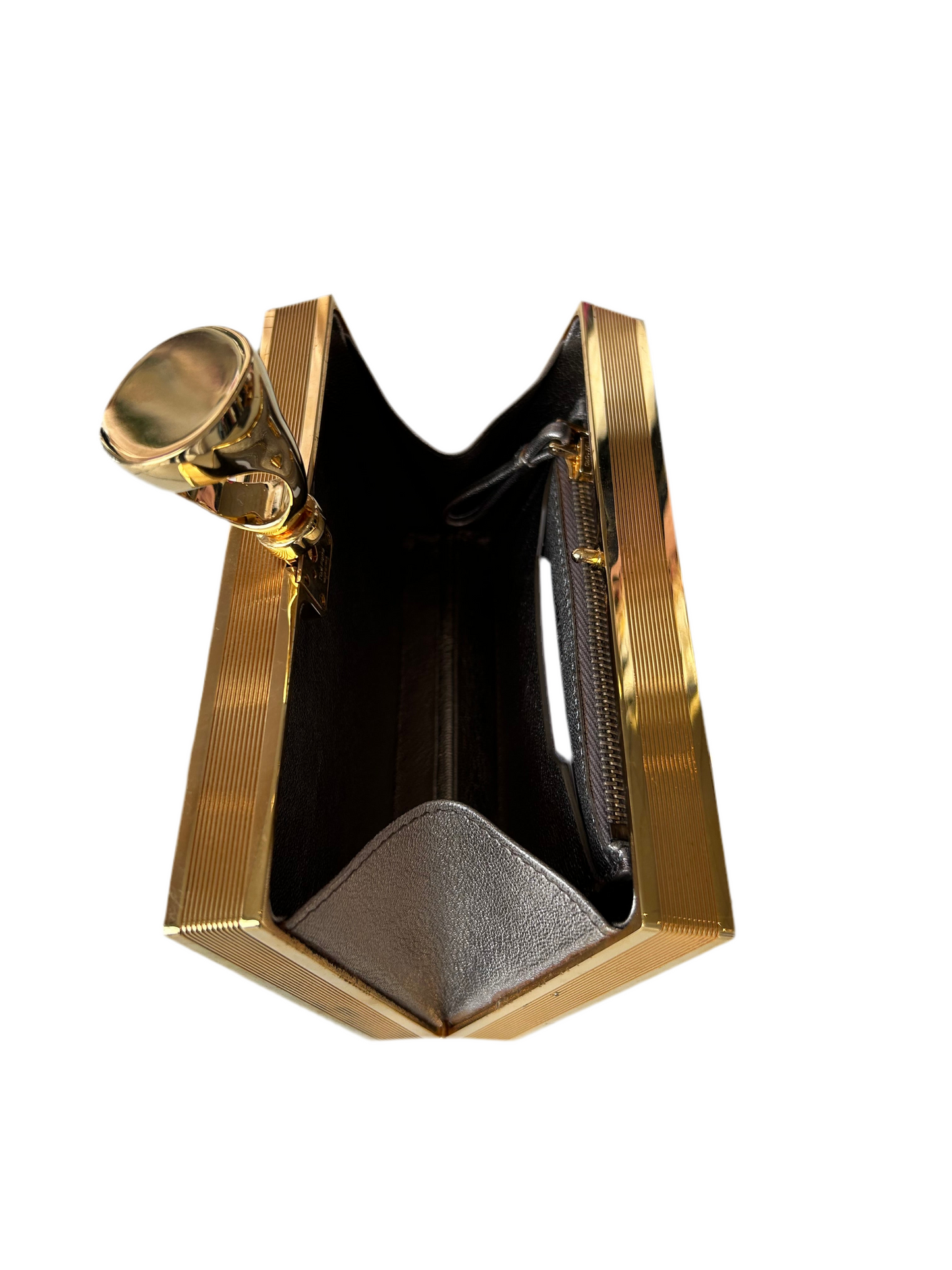 TOM FORD - Crystal Brass Ring Clutch