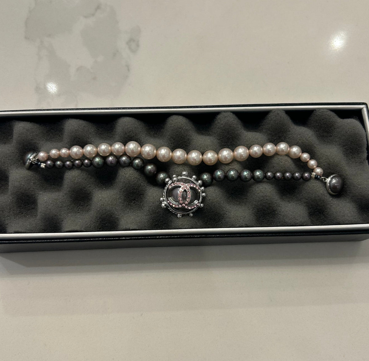 CHANEL Pearl Double chain Bracelet