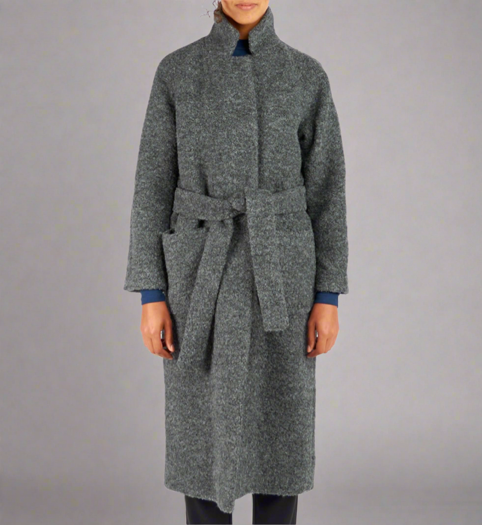 GANNI Charcoal long coat - Size 34