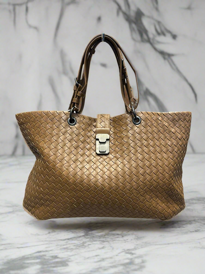 BOTTEGA VENETA Roma Leather Tote Bag