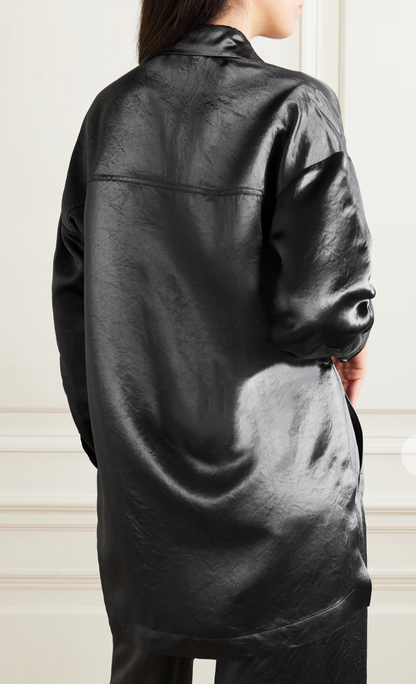 Max Mara Leisure Bacio Crinkle Satin Set - Size 14