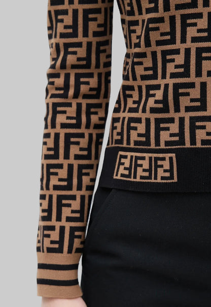 FENDI Zucca Print Sweater - Size 40
