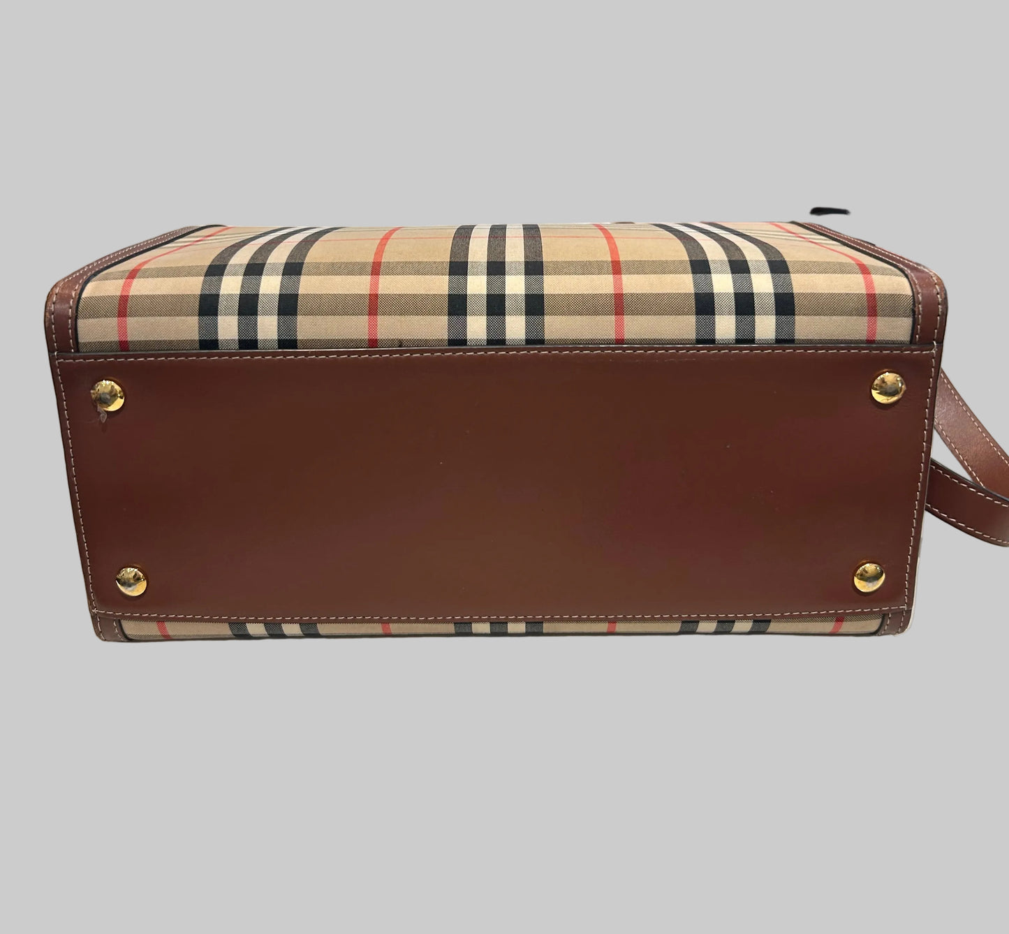 BURBERRY House Check Top Handle Bag