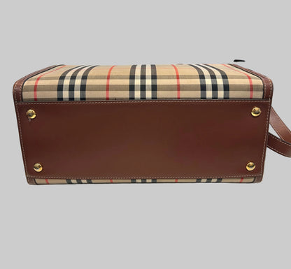 BURBERRY House Check Top Handle Bag