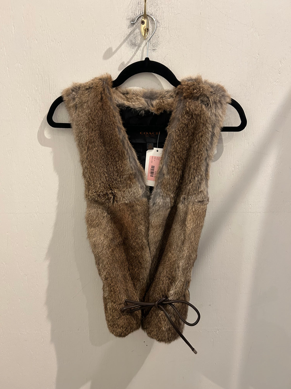 COACH Rabbit Fur Vest - Size xs
