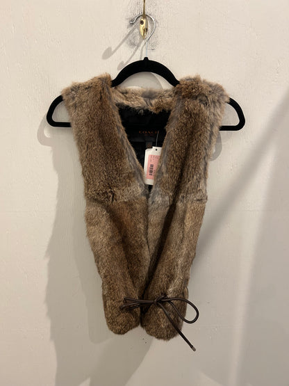 COACH Rabbit Fur Vest - Size xs