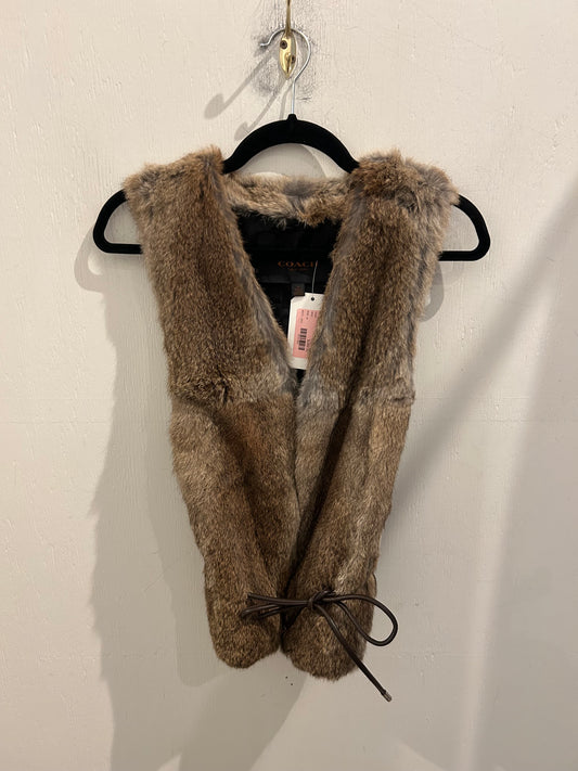 COACH Rabbit Fur Vest - Size xs