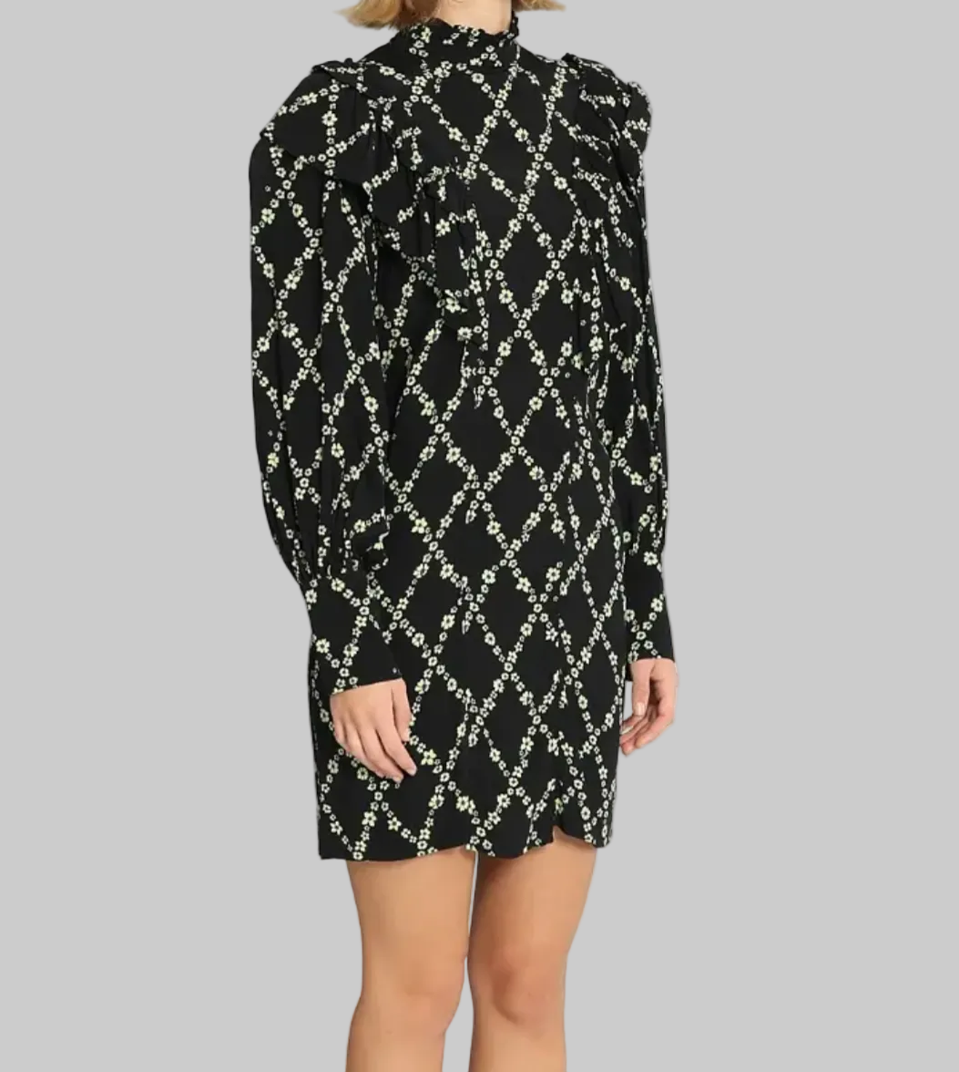 GANNI Margarita Printed Mini Dress - Size S