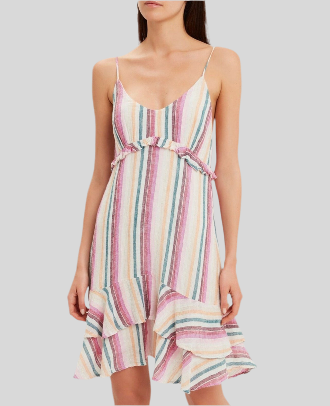RAILS Martina Striped Linen Blend Dress - Size L
