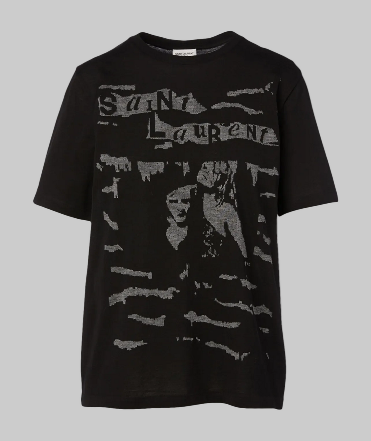 NEW* SAINT LAURENT Cotton Jacquard Oversized T-Shirt - Size M