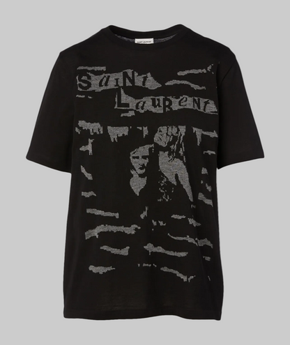 NEW* SAINT LAURENT Cotton Jacquard Oversized T-Shirt - Size M