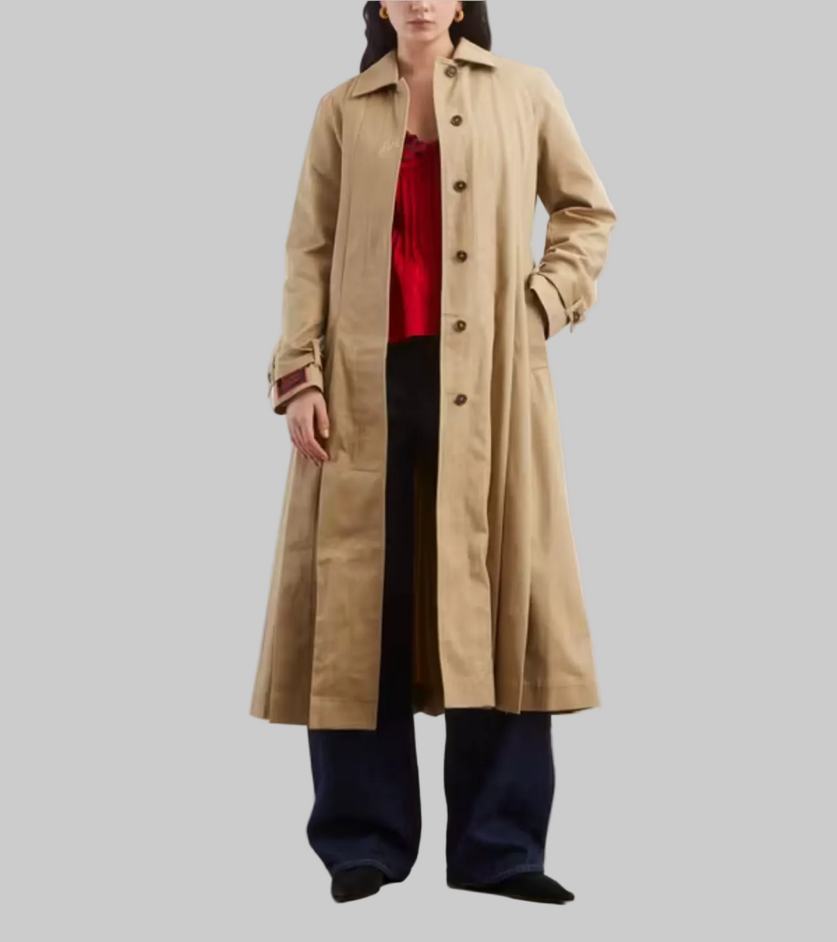 NEW* DAMSON MADDER Sofia Pleated Trench Coat - Size 12