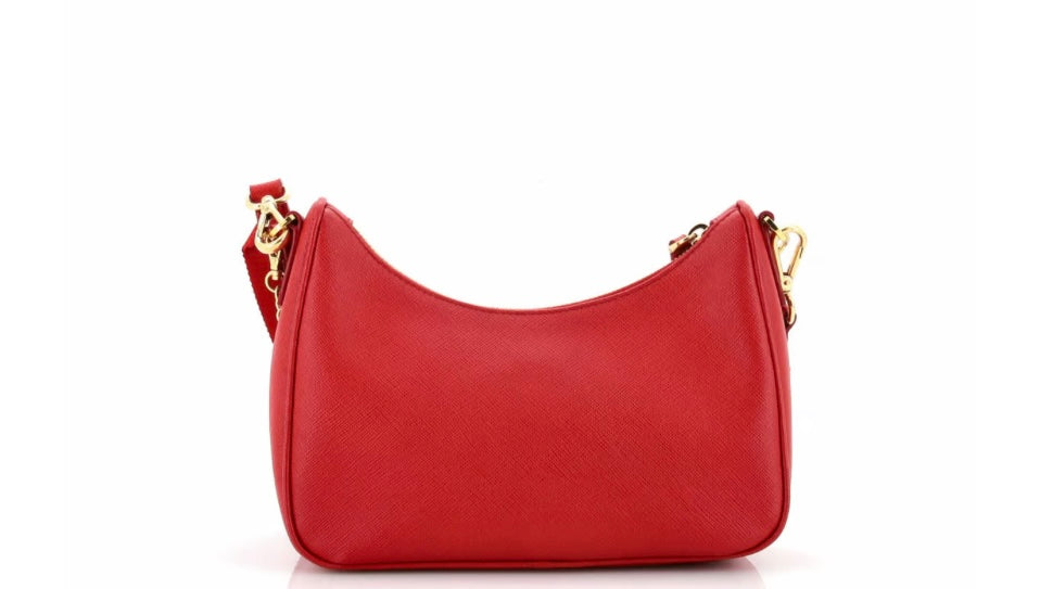 Re-Edition 2005 Saffiano Leather Bag Fiery Red