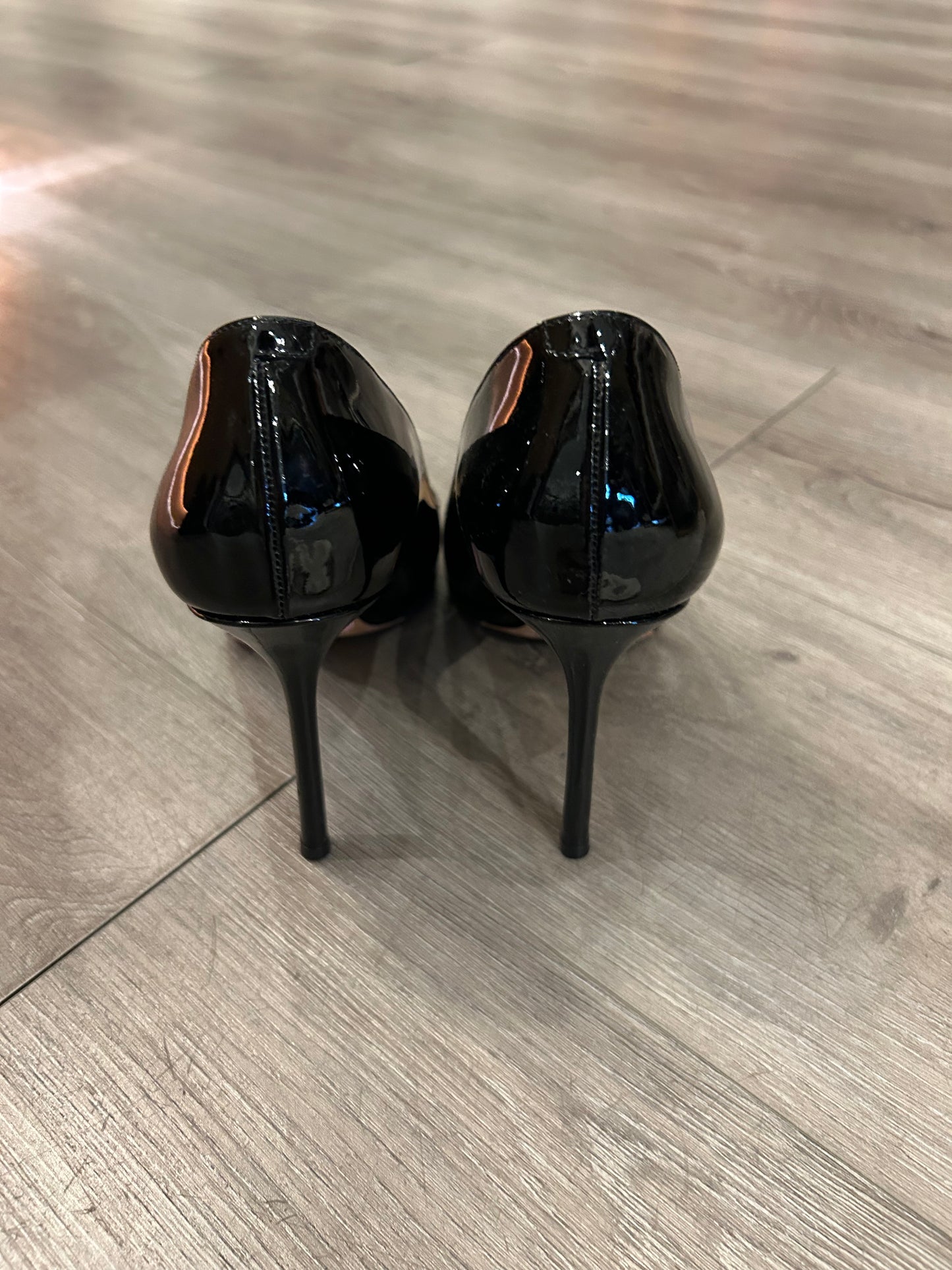 JIMMY CHOO Black Patent Pumps - Size 38