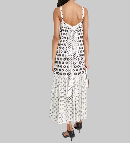 TORY BURCH Printed Floral Cotton Midi Dress - Size 12