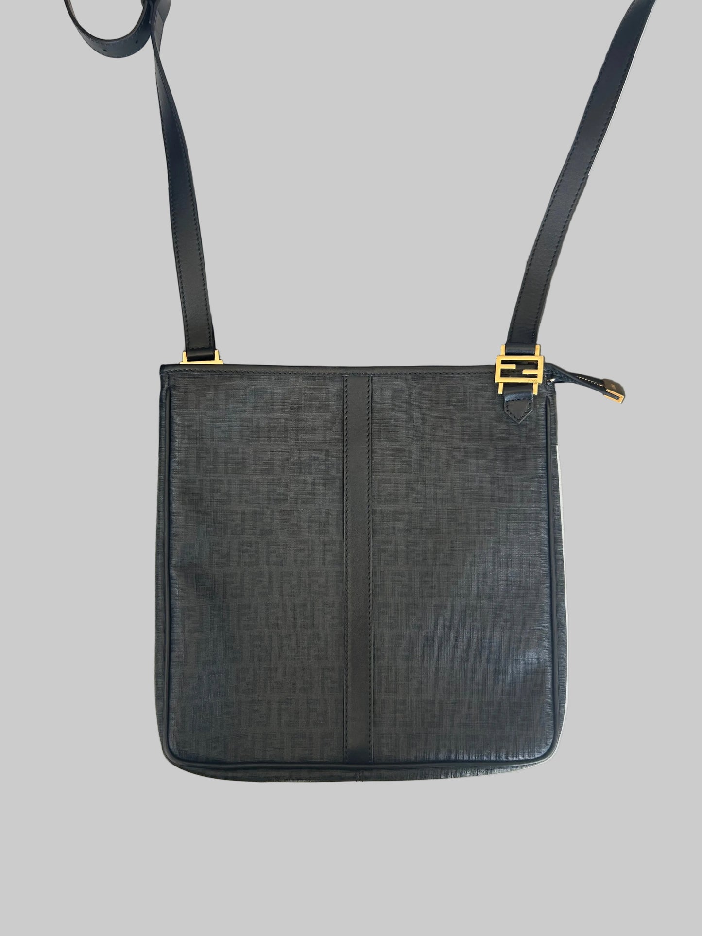 FENDI Monogram Zucchino Coated Canvas Crossbody Messenger