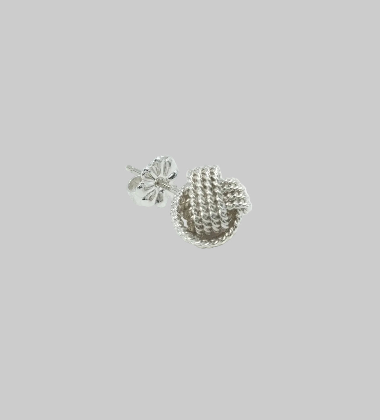 TIFFANY & CO. Sterling Silver Twist Knot Stud Earrings