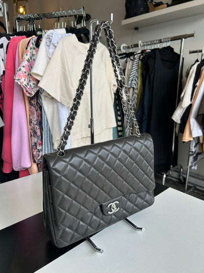 CHANEL 2012 Quilted Lambskin Maxi Double Flap