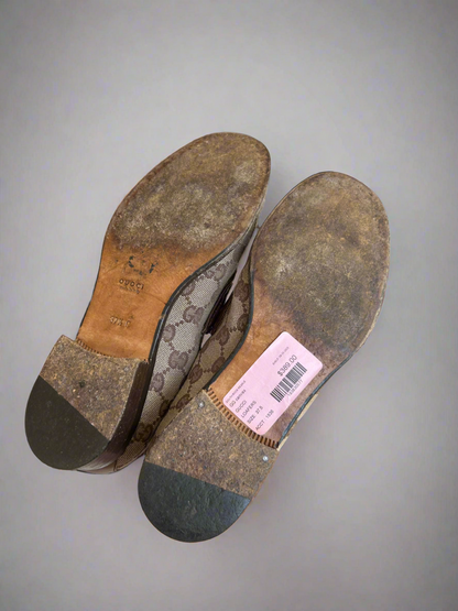 GUCCI GG Canvas Loafers - Size 37.5