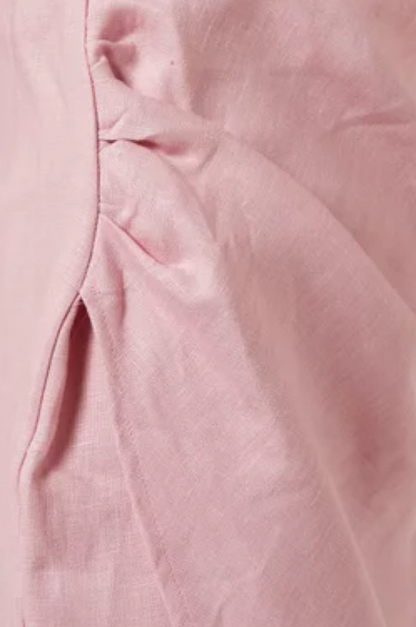REFORMATION Pink Linen Mini Dress - Size 12
