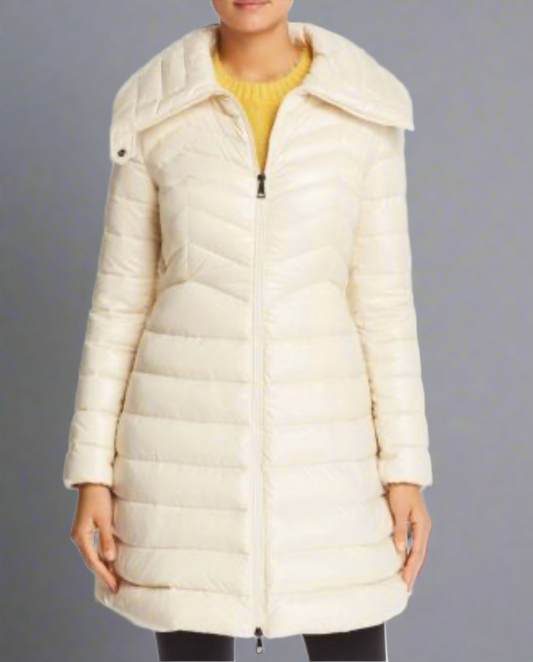 MONCLER Cream Faucon Jacket - Size 3