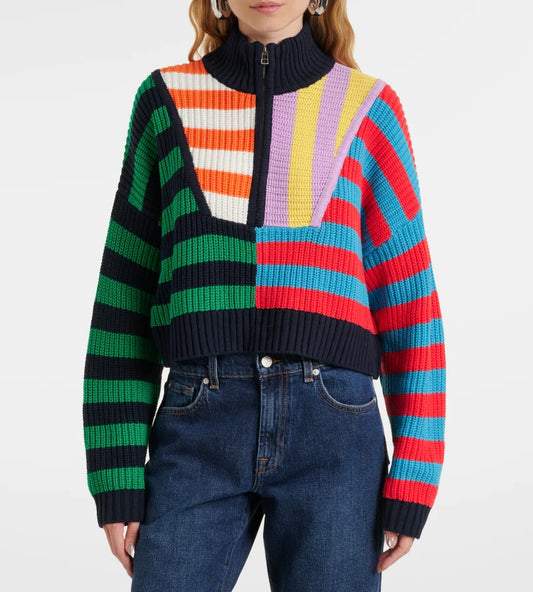 STAUD Multicoloured Striped Knit - Size XL