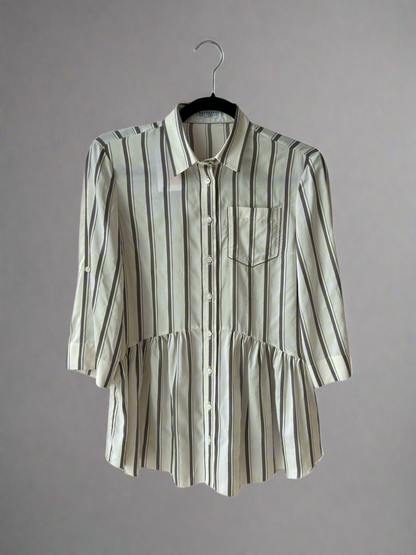 BRUNELLO CUCINELLI Striped Blouse - Size xxs