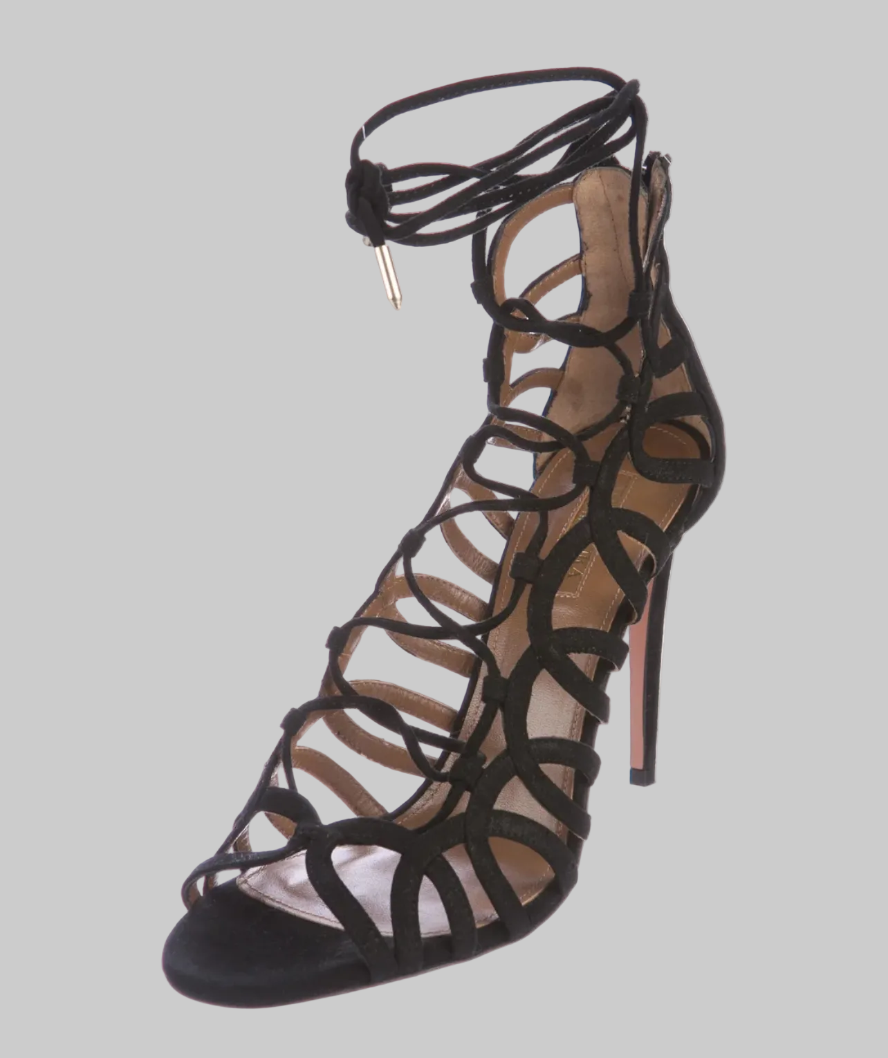 AQUAZZURA Ooh La La Cage Sandals - Size 36.5